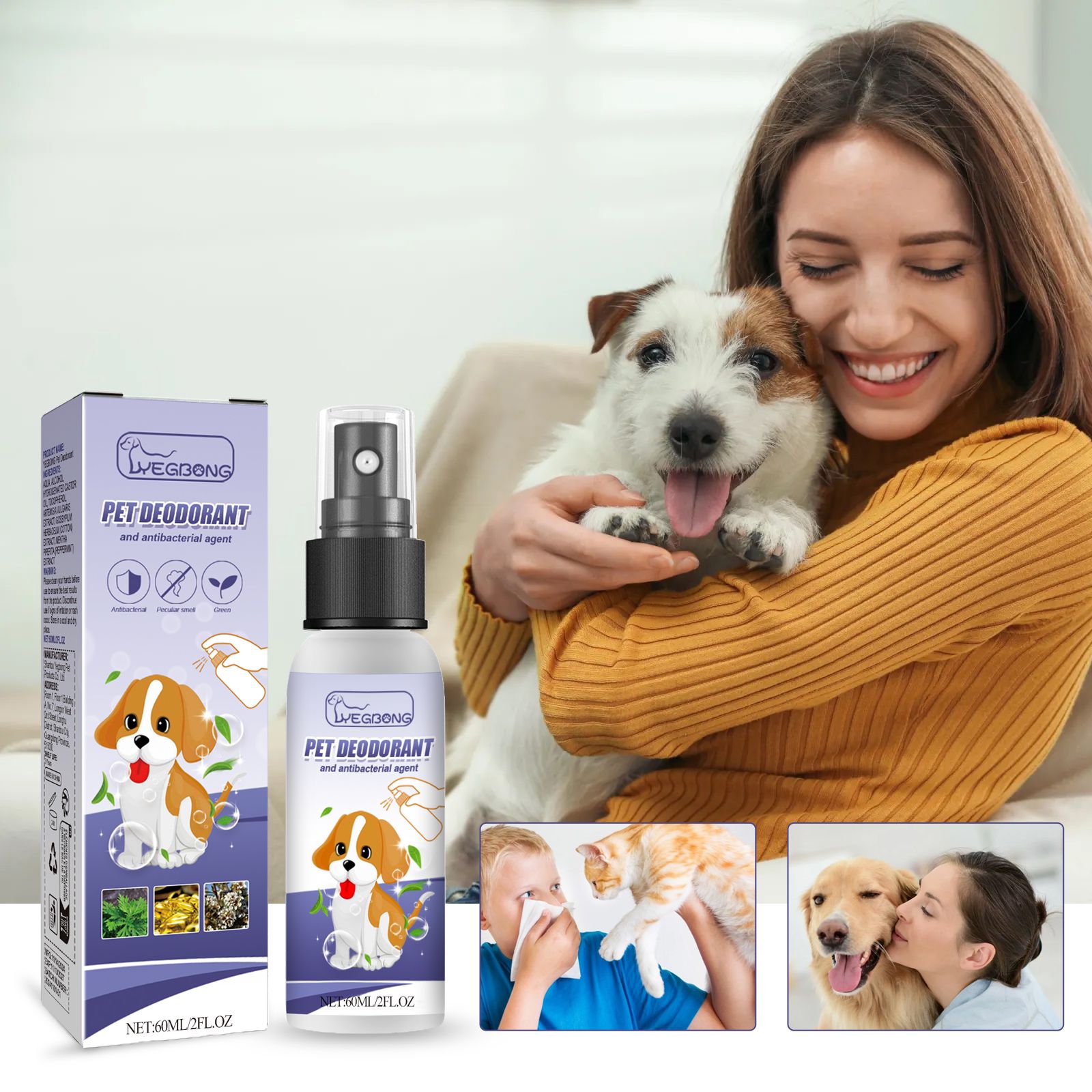 Pet Deodorizer Spray For Dogs And Cats Odor Removal Urine Smell And Fresh Air