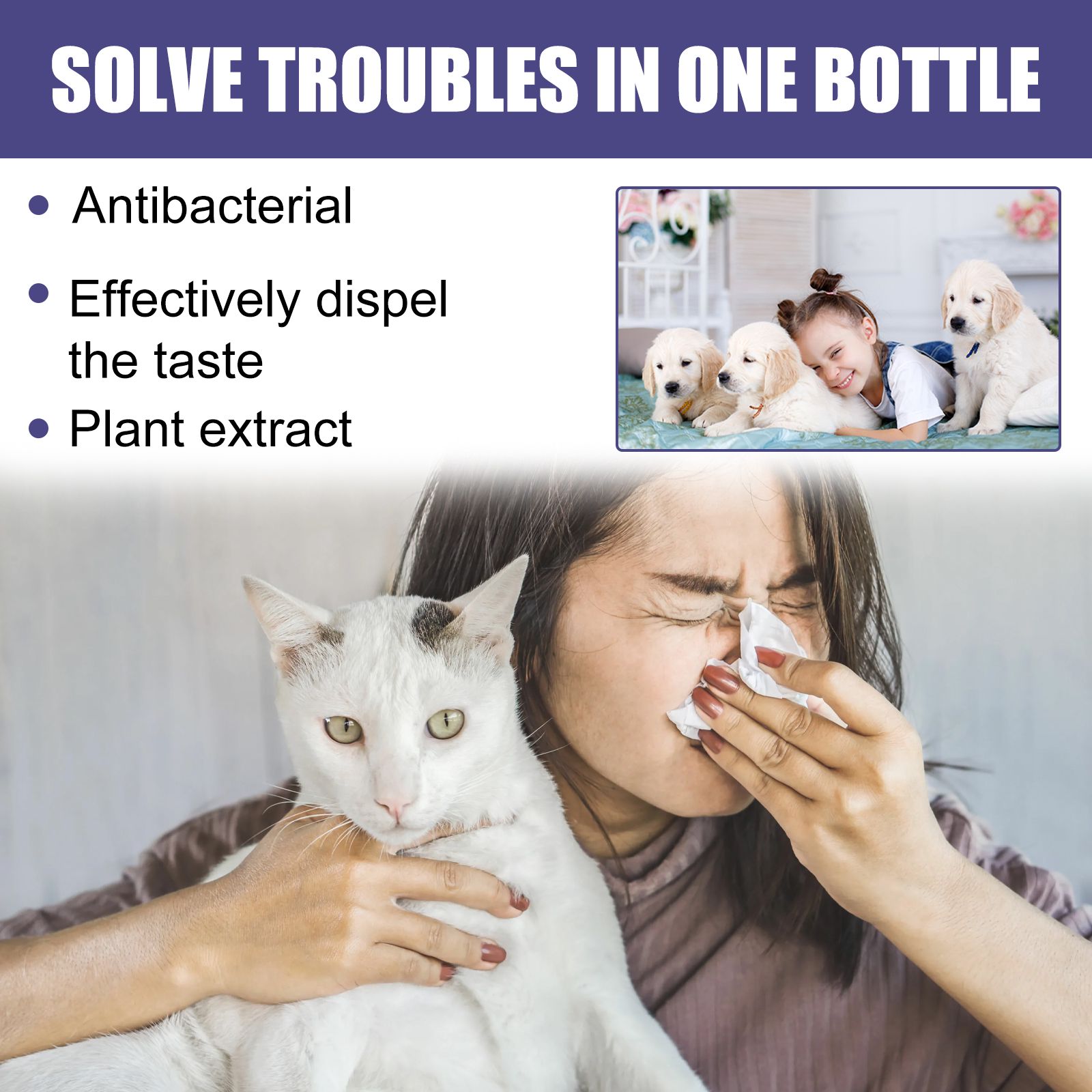 Pet Deodorizer Spray For Dogs And Cats Odor Removal Urine Smell And Fresh Air