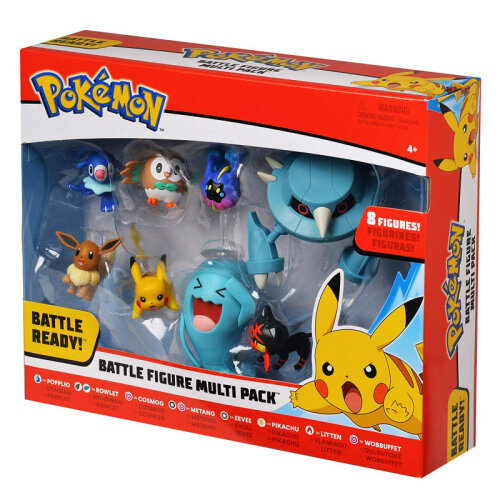 Pokemon Figure Pikachu BATTLE READY Battle Figures Boxed Toys 8pcs Set