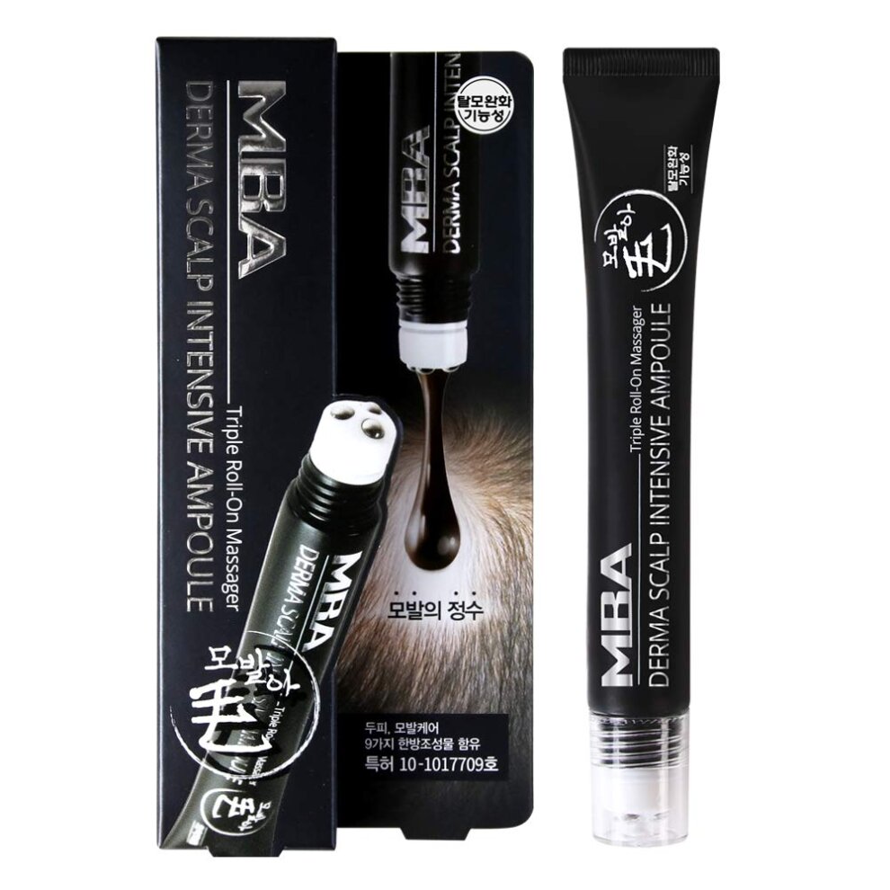 MBA MoBalA Derma Scalp Intensive Ampoule Hair Line Growth Serum Derma Scalp Triple Roll Hair Anti Products Hair Essence Massager Regrow Loss Hair Fast 20ml
