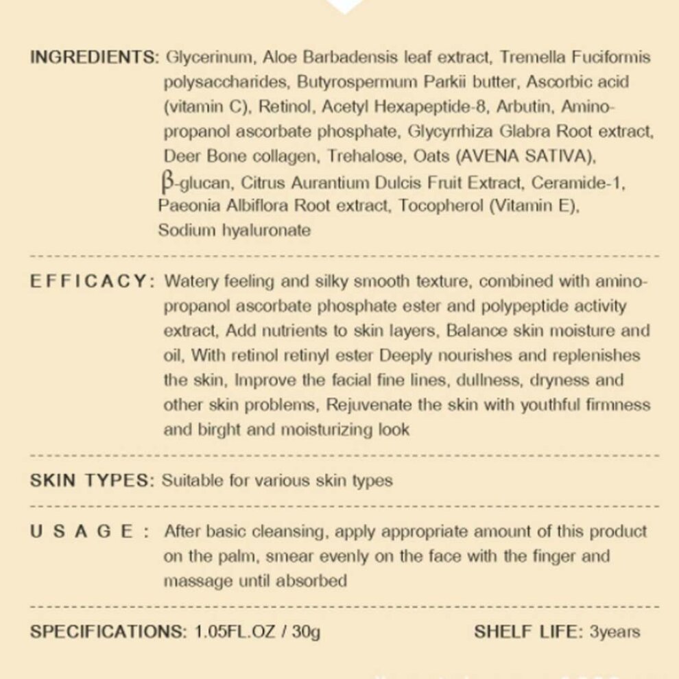Whitening Cream Retinol Removes Melasma Acne Spots Pigment Dark Spots Pigment