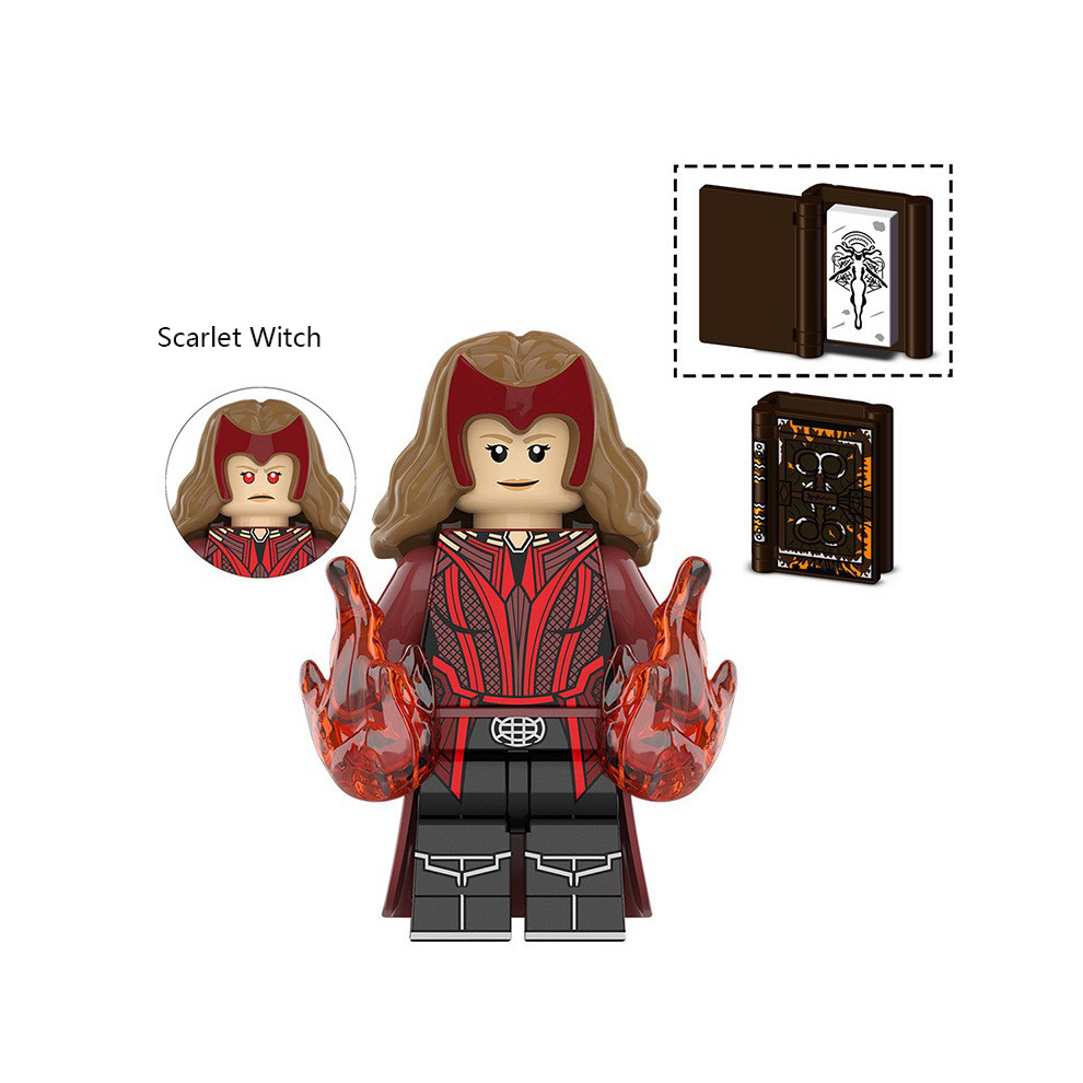 8pcs Superhero Doctor Strange Scarlet Witch Action Figure Mini Building Blocks