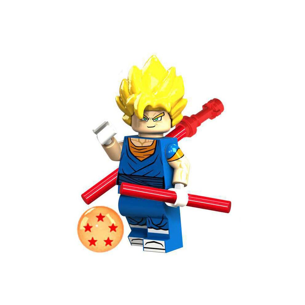6PCS DRAGON BALL Super Saiyan Sun Wukong Minifigures Compatible Toys Fit Lego
