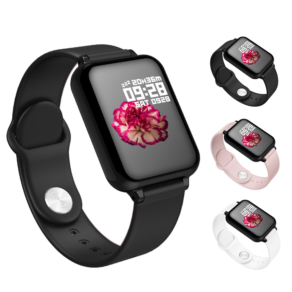 (White) Smart Watch Waterproof Heart Rate Blood Pressure Oxygen Monitoring HD Screen Man Women Sport Smartwatch For Android IOS