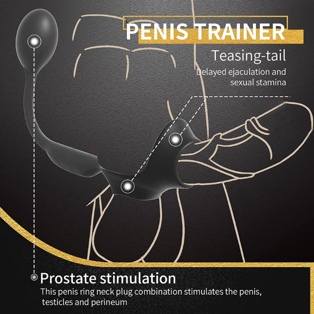Vibrating Cock Ring UK Penis Rings Vibrators Sex Toy for Men Anal Wand Bullet Adult Products with 10 Vibratiing Modes Remote Control Wearable Anal Plug Prostate Massaging