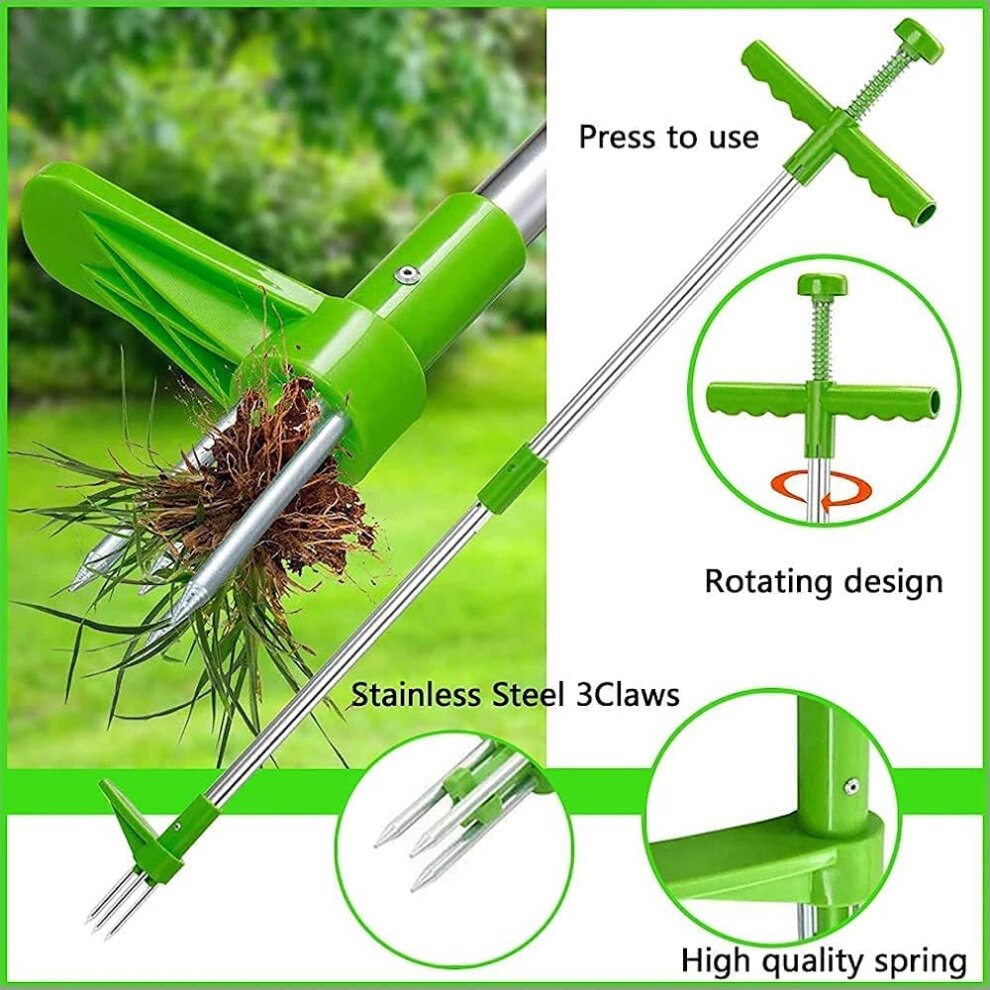 Weed Puller Weeder Twister Twist Pull Garden Lawn Root Remover Tool