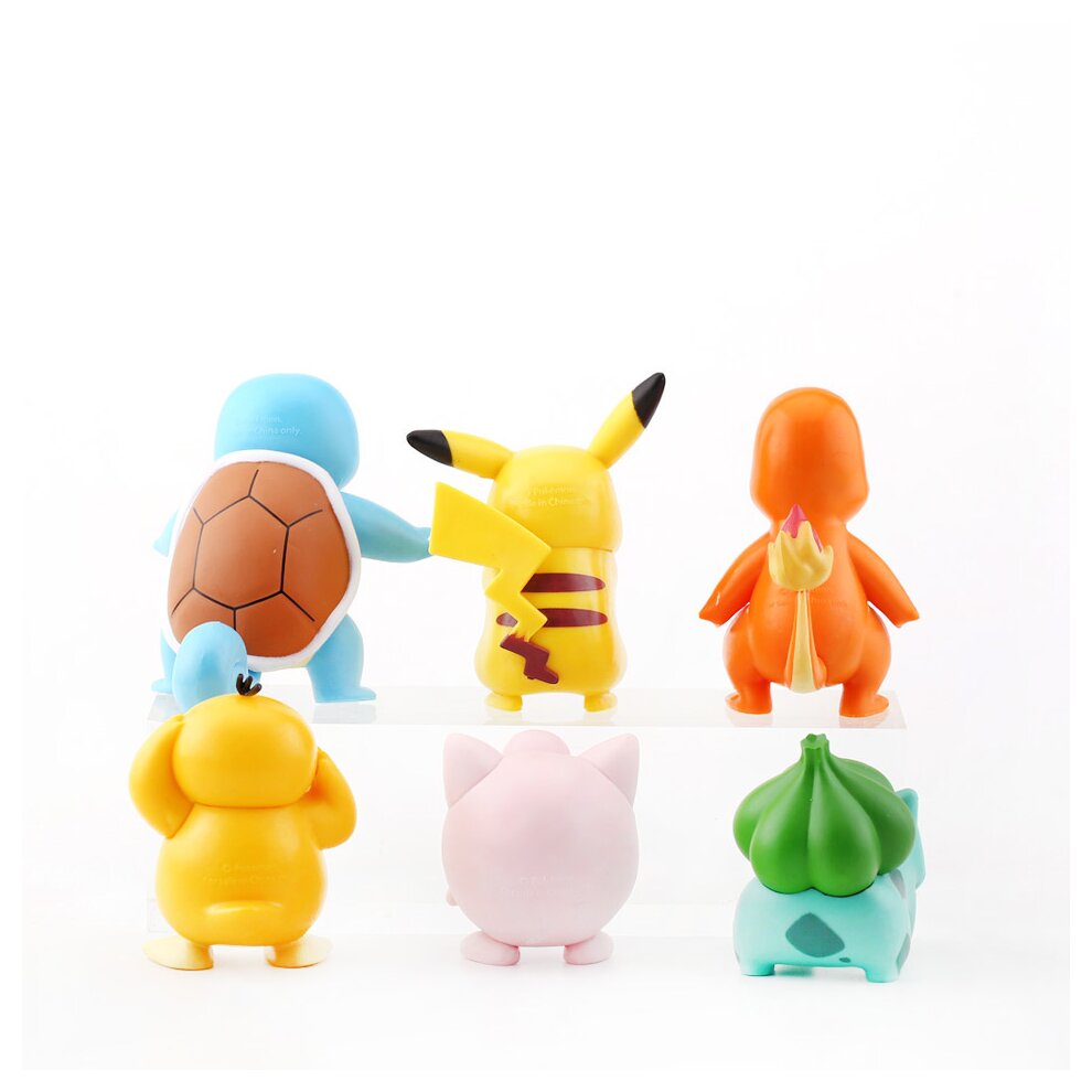 6pcs Pokemon Pikachu Figures Toys Display Cake Toppers Kids Party