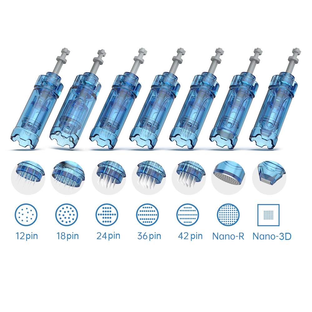 (12 Pin 10 Pack) Dr. Pen Ultima M8S Replacement Needle Cartridges Kit Dr. Pen Derma Pen Disposable Parts Microneedling Needles Bayonet Slot Compatible with Dr. Pen M8S