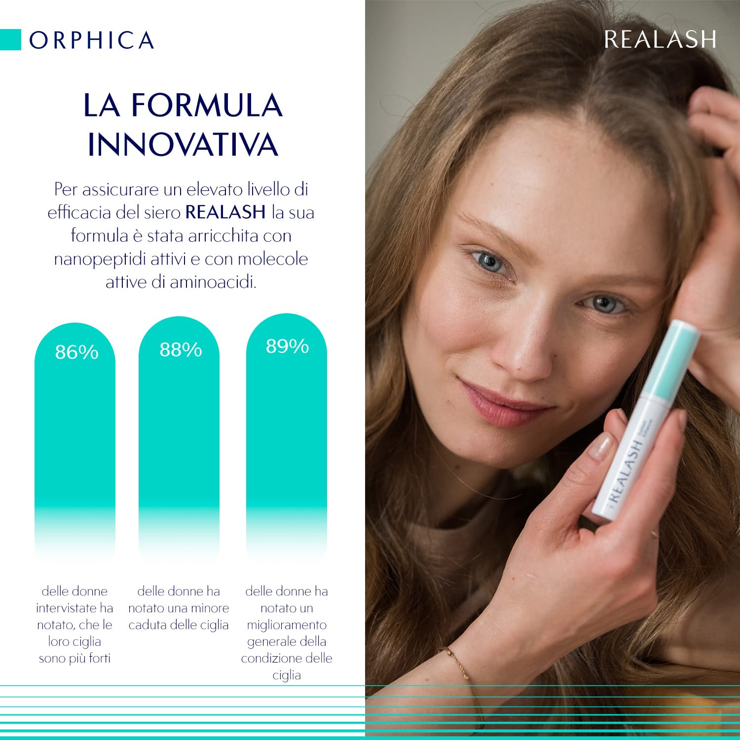 ORPHICA Realash Eyelash Enhancer Lash Nutrition Serum Essentials Conditioner Eye Lash Growth Serum Lash Lifting Extension Supplies 3ml