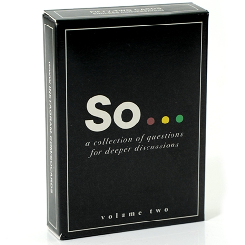 So... Questions For Deeper Conversations Dinner Party Card Deck