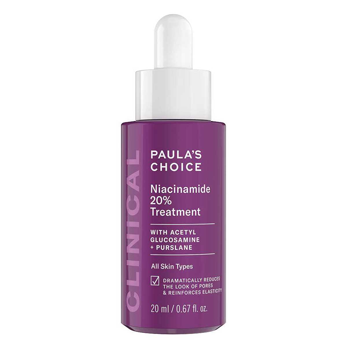 Paulas Choice Niacinamide 20 Treatment - Serum Tightens & Minimises Enlarged Pores - Fades Brown Spots & Brightens Skin with Vitamin C - All Skin Types - 20 ml