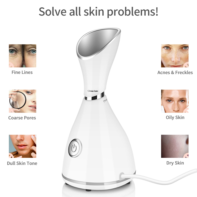 Mini Facial Steamer Portable Face Steam Spray Bottle Skin Remove Spa Beauty Instrument Plug Moisturizing Care Wrinkles