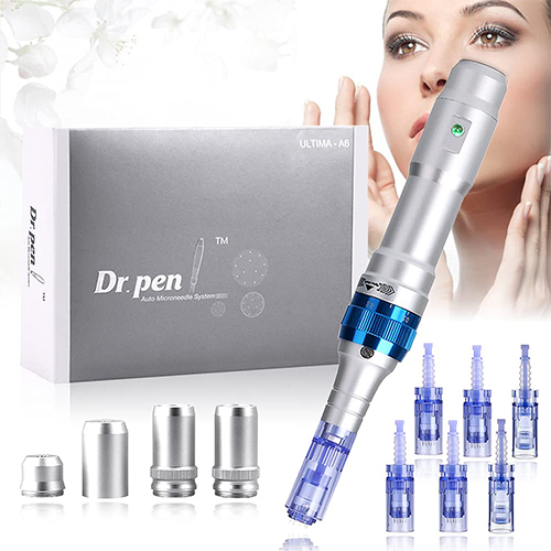 Dermapen Dr.pen Ultima A6 Microneedle Pen Electric Derma Roller Pen with 12PIN 36PIN Nano Round Cartridges Needles Wrinkle Stretch Marks Scar Treat