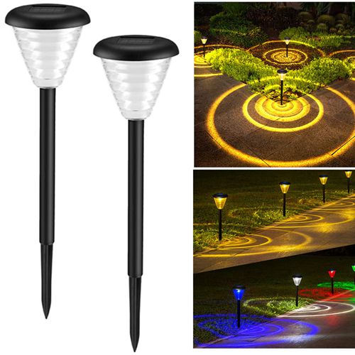 2pcs Solar Outdoor Lights Landscape Waterproof Spotlights Smart Light Sensing for Garden Pathway Walkway Yard
