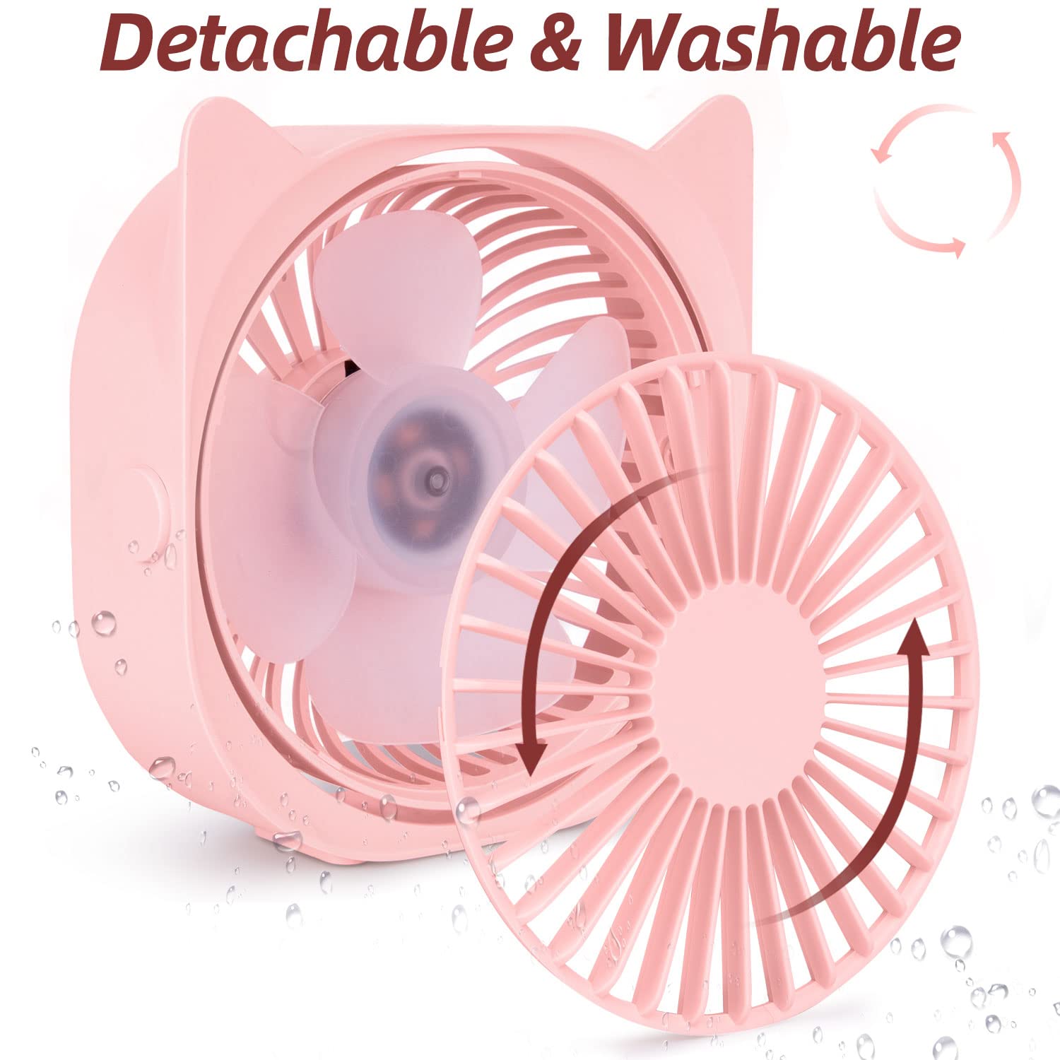 USB Fan Small Mini Desk Fan Table Fan By USB Powered  360°Rotatable Strong Airflow Cooling Fan