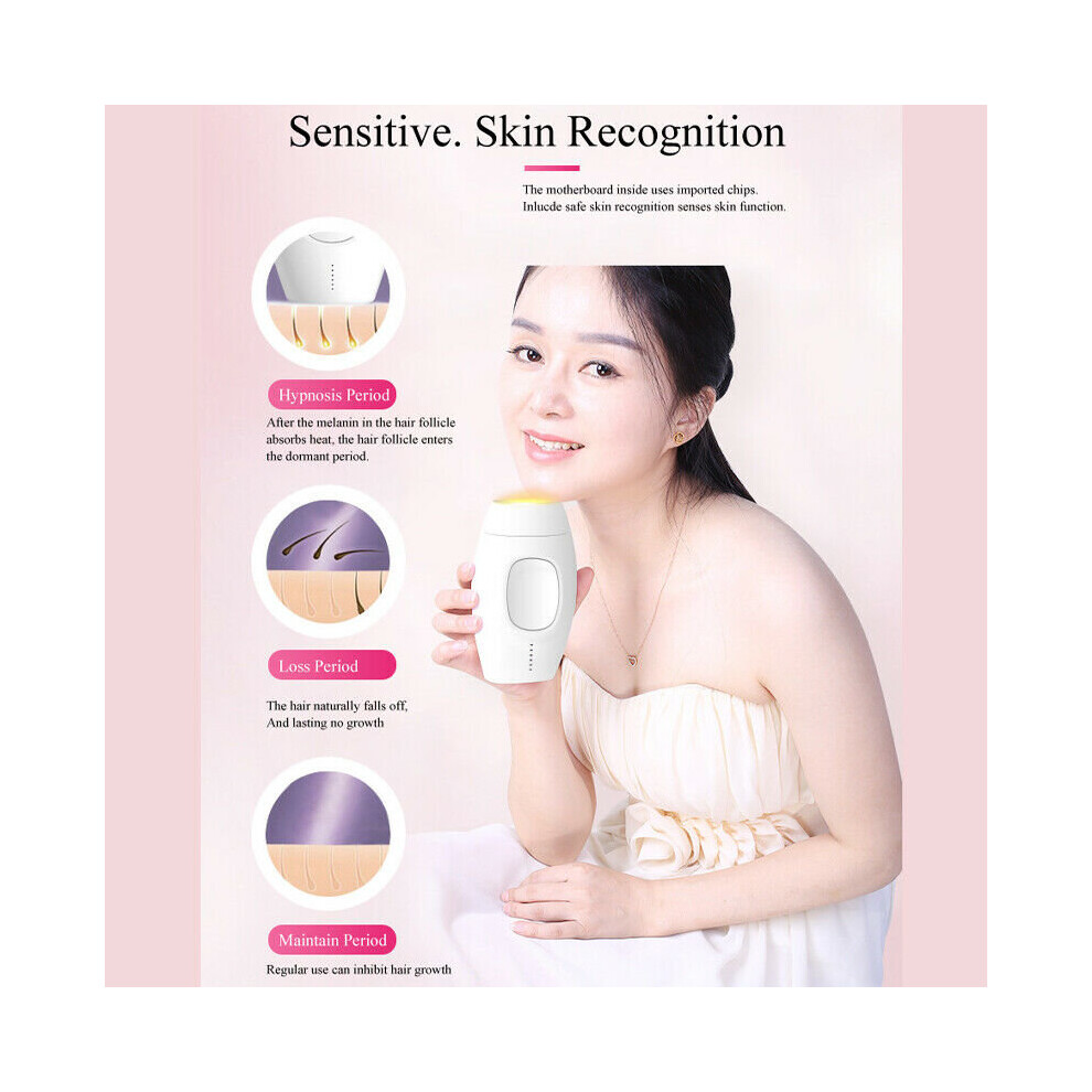 (White) Womens Laser IPL Permanent Hair Removal Device