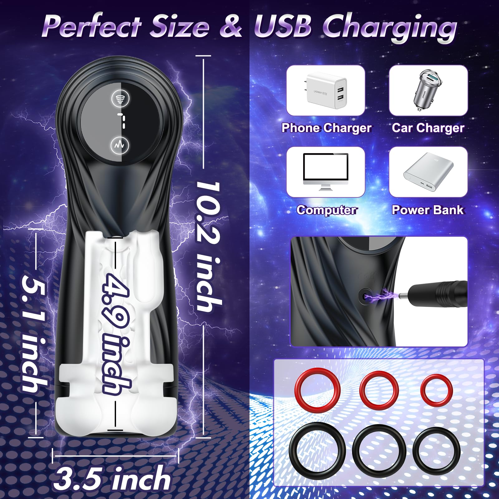 Male Masturbator Sex Toys for Men Automatic Male Masturbator Cup Sucking Vibrating Exhaust Male Sex Toys Realistic Textured Blowjob Toy Adult Vibrator