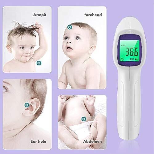 Front Thermometer Non Contact Portable Infrared Thermometer Accurate Instant Readings Suitable for Children Adults Food etc Purple