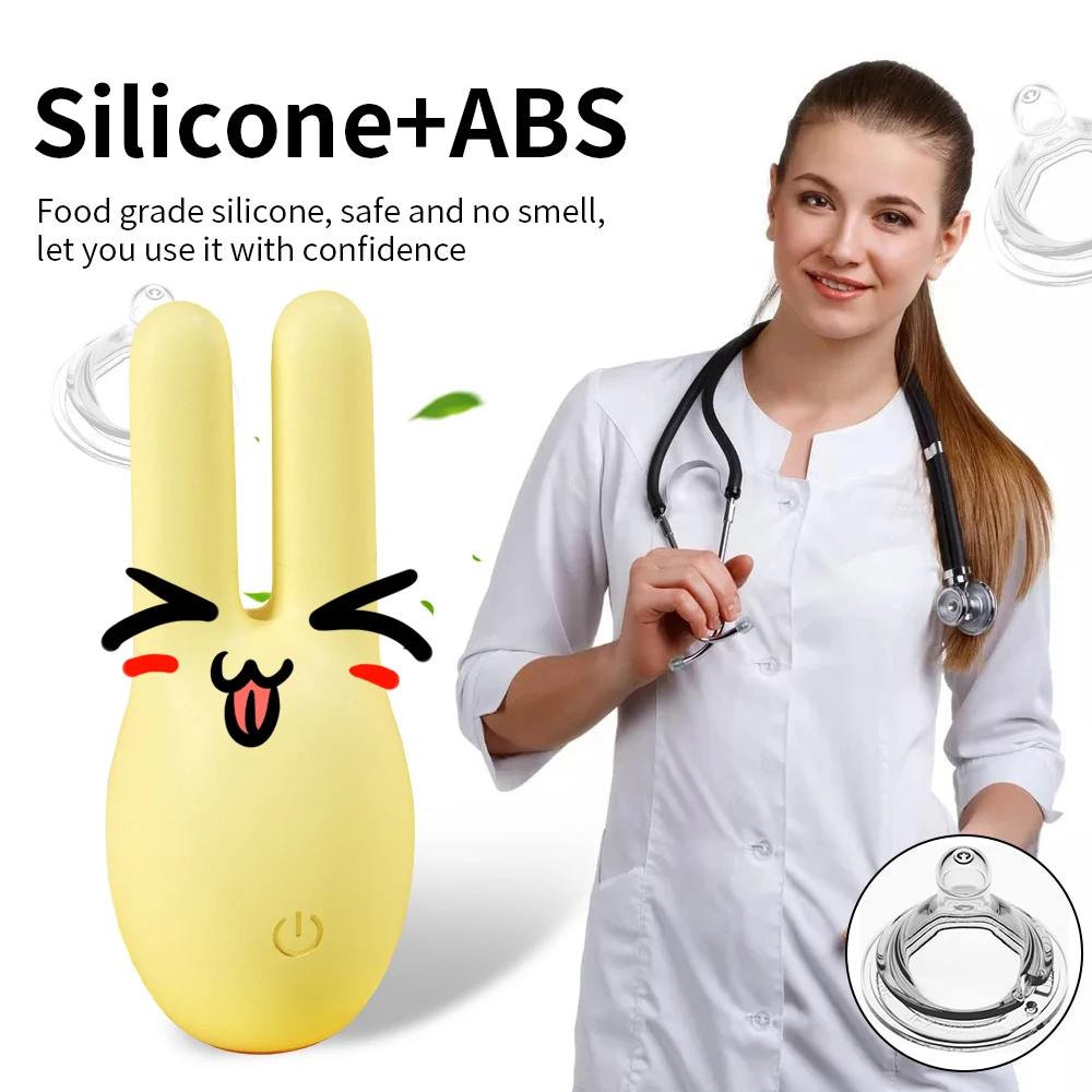 (Yellow Rabbit) Vibrating Love Egg Female Masturbator Vibration G Spot Nipple Stimulate Flirting Massager Adult Sexy Products Sex Toys for Women 10 Mode Cute Pet Series