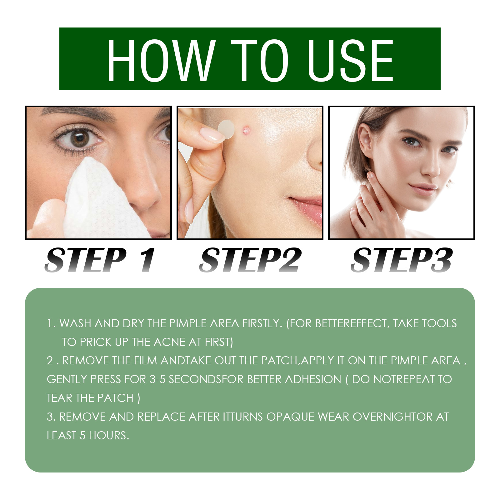 (24pcs Acne Pimple Patch Sticker) Acne Pimple Patch Sticker Invisible Concealer Acne Patch Light Breathable Suction Pus Suction Liquid Acne Treatment Skin Care Facial Spot Blemish Remover