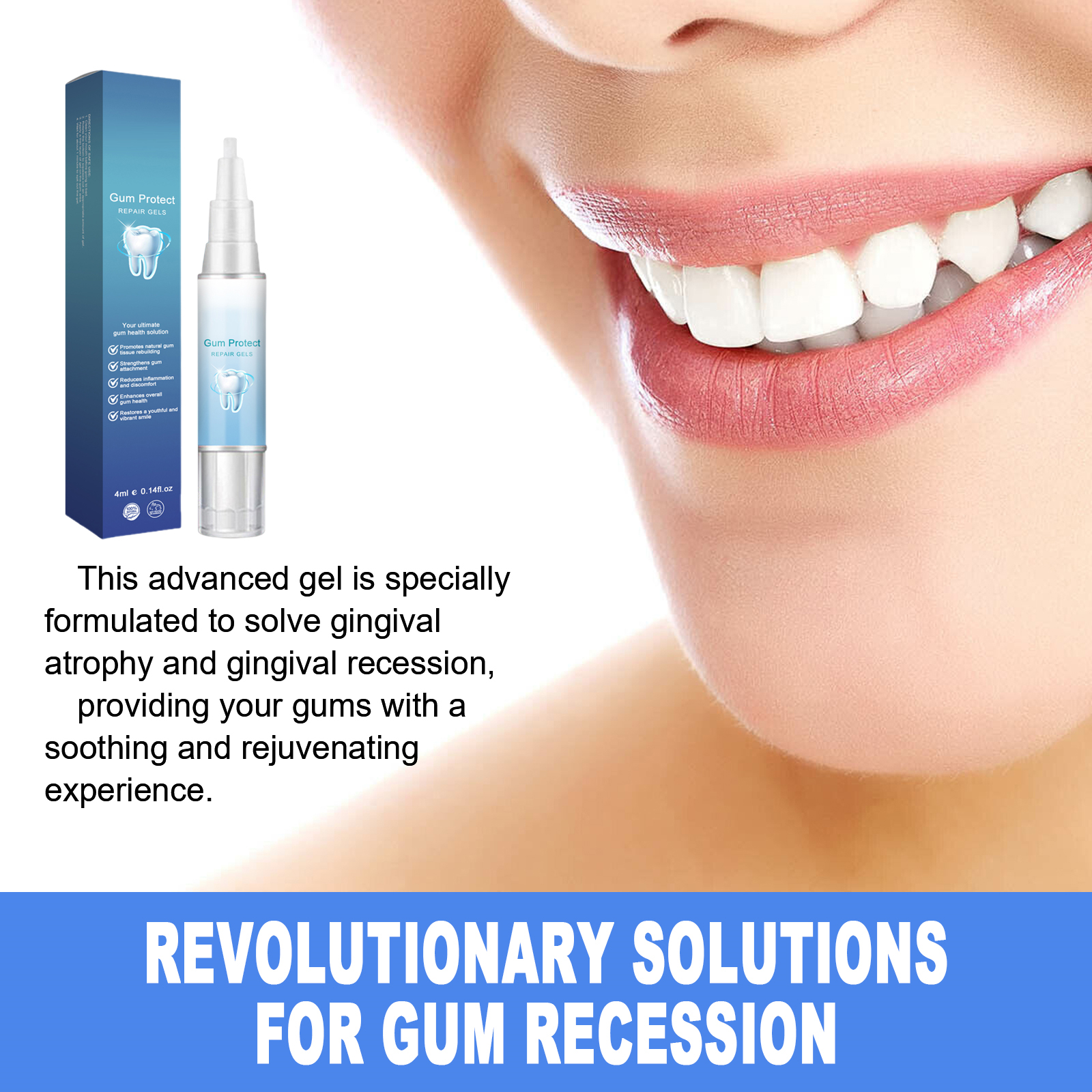 Gum Repair Gel Rebuilding Strengthen Whiten Remove Breath Inflammation Oral Tooth Bad Protect Anti Gingival Stains Recessio