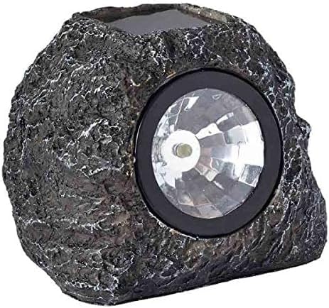 Set of Four Rock Solar Lights Super Bright Solar Powered Rock Effect Spotlights Outdoor Pathway Lighting Driveway Lights Outdoor Light Outdoor Garden