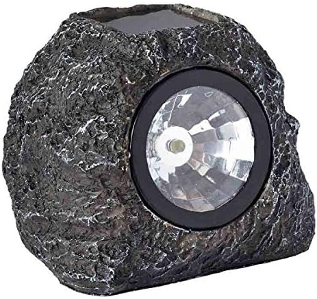 Set of Four Rock Solar Lights Super Bright Solar Powered Rock Effect Spotlights Outdoor Pathway Lighting Driveway Lights Outdoor Light Outdoor Garden