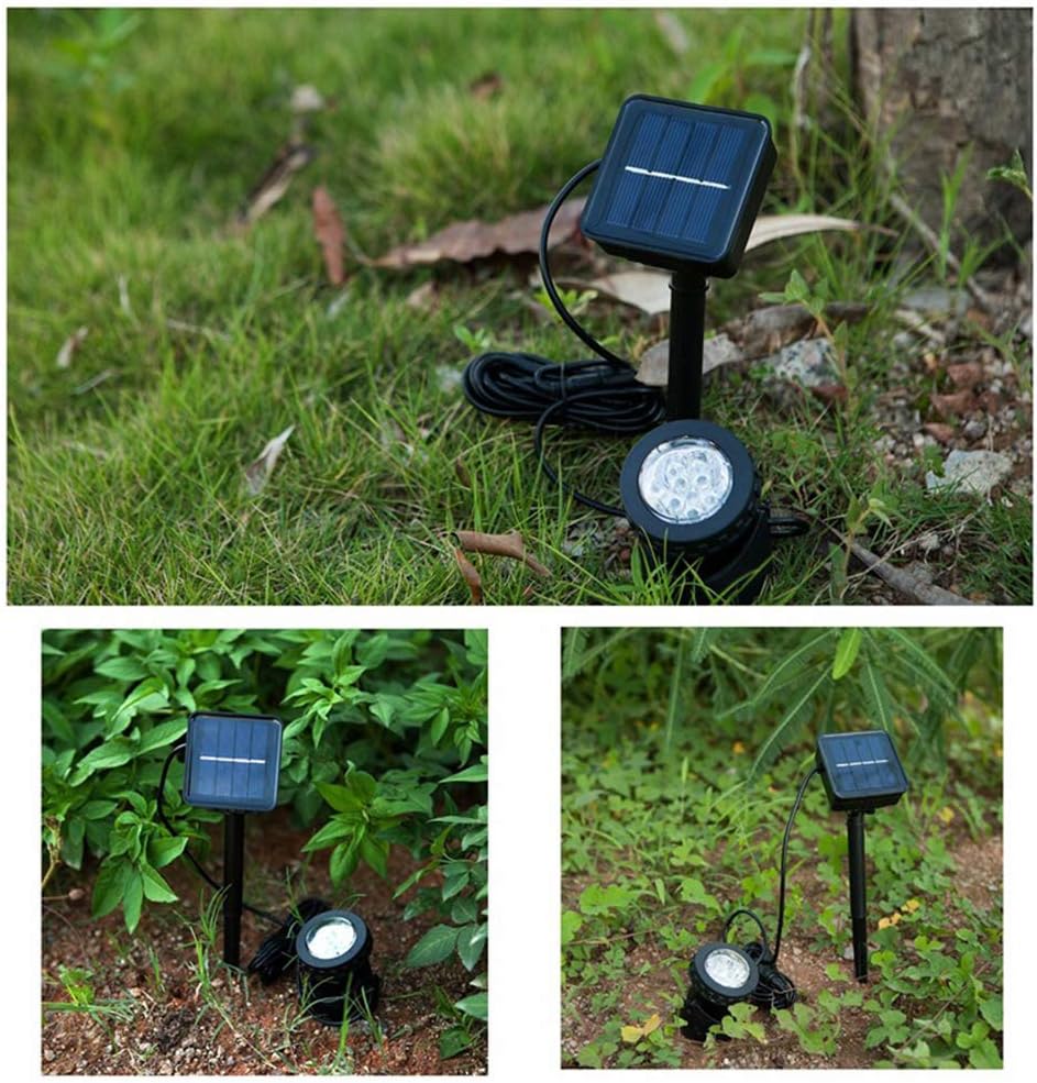 6 LED Solar Pond Lights Outdoor Waterproof Spotlights for Pool Fountain Fish Tank Garden Warm White