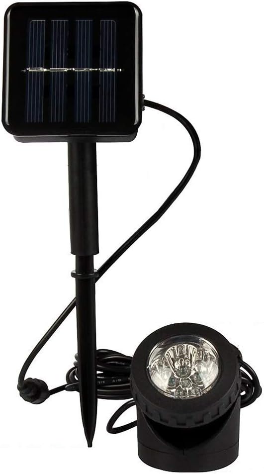 6 LED Solar Pond Lights Outdoor Waterproof Spotlights for Pool Fountain Fish Tank Garden Warm White