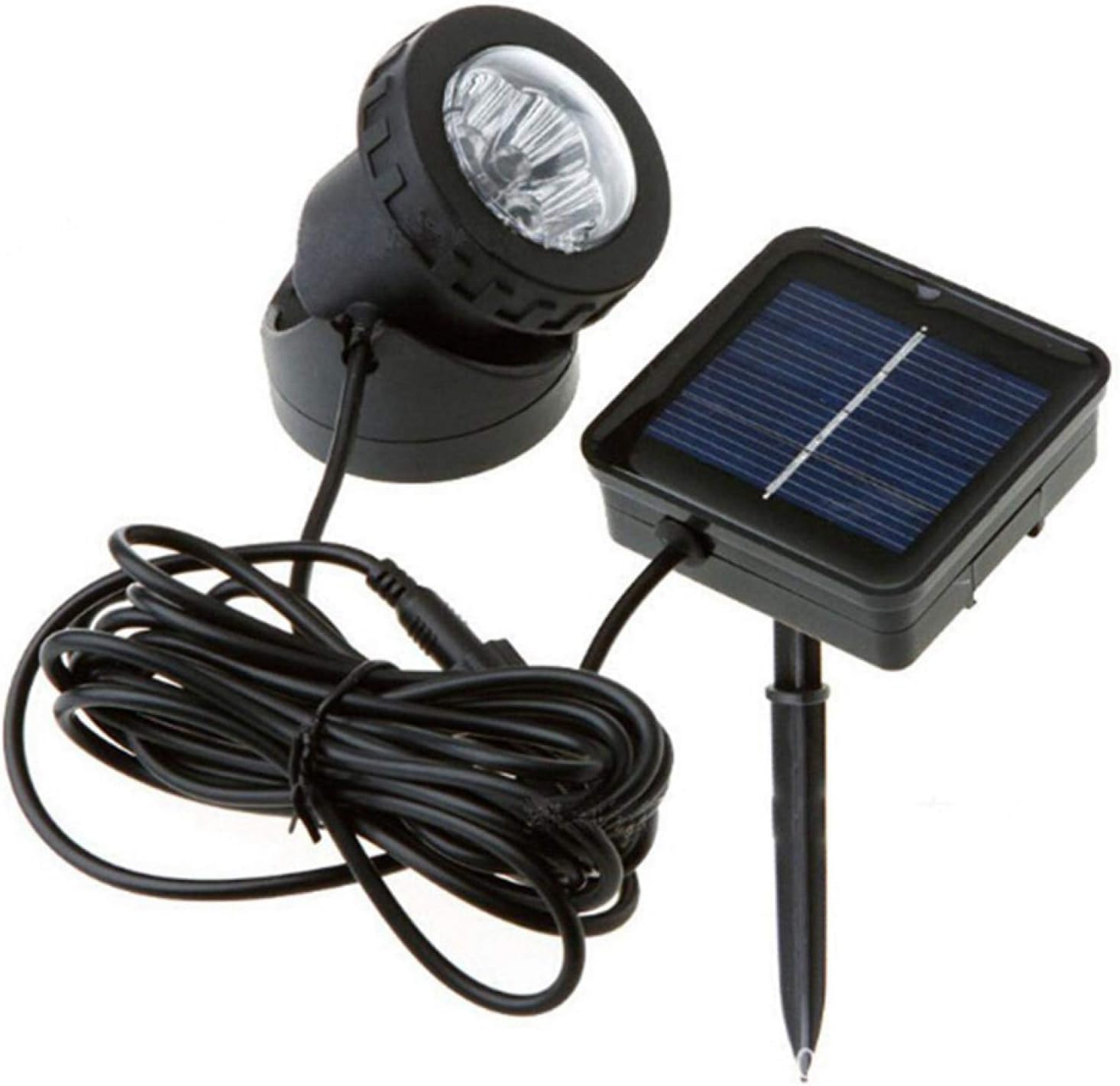 6 LED Solar Pond Lights Outdoor Waterproof Spotlights for Pool Fountain Fish Tank Garden Warm White