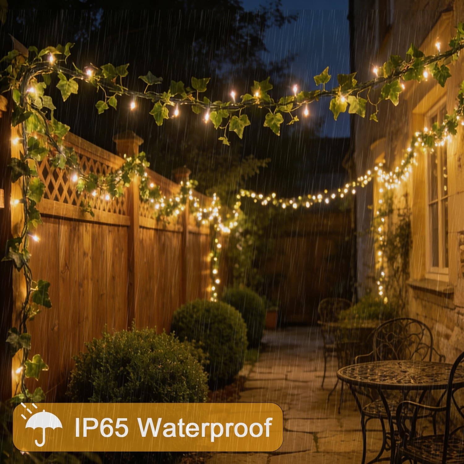 Solar String Lights 10M 100 LED Vines with Fairy Lights Solar Powered 8 Modes Artificial Ivy Waterproof Ivy Fairy Lights Ivy Garland Artificial with Lights 