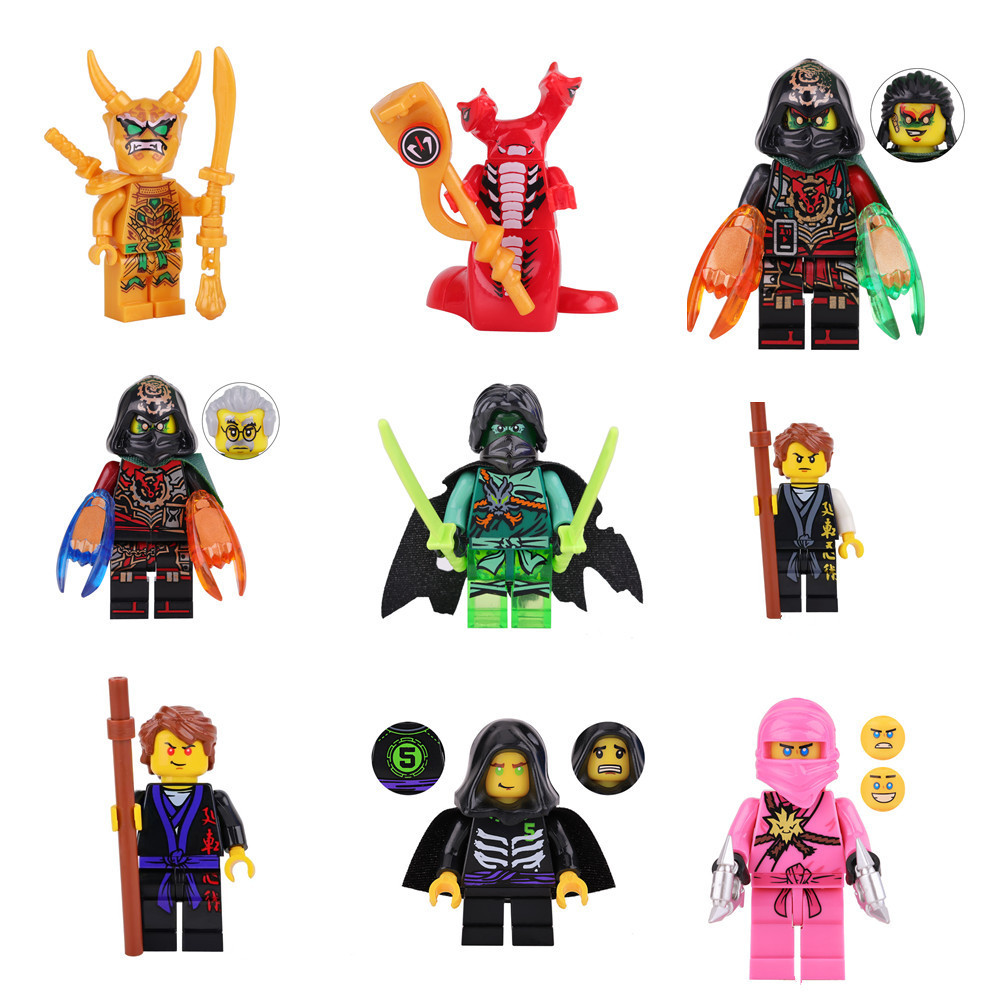 Building Blocks Ninja Skeletons Anaconda Tribe Mini Figures Toys Fit Lego Kids Gift