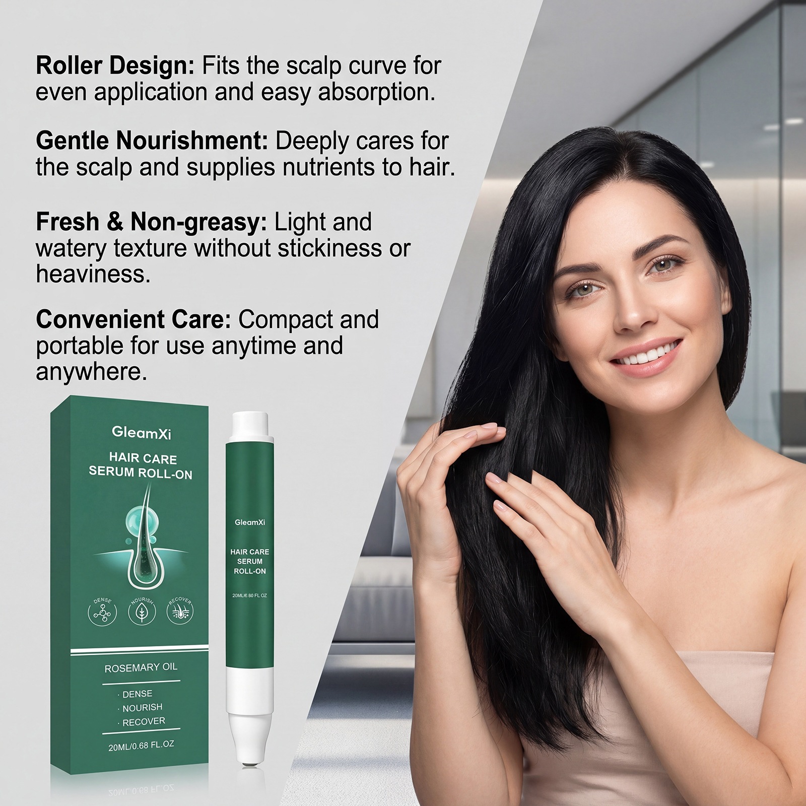 Hair Roll On Essence For Gentle Nourishment Smoothing And Silky Daily Care