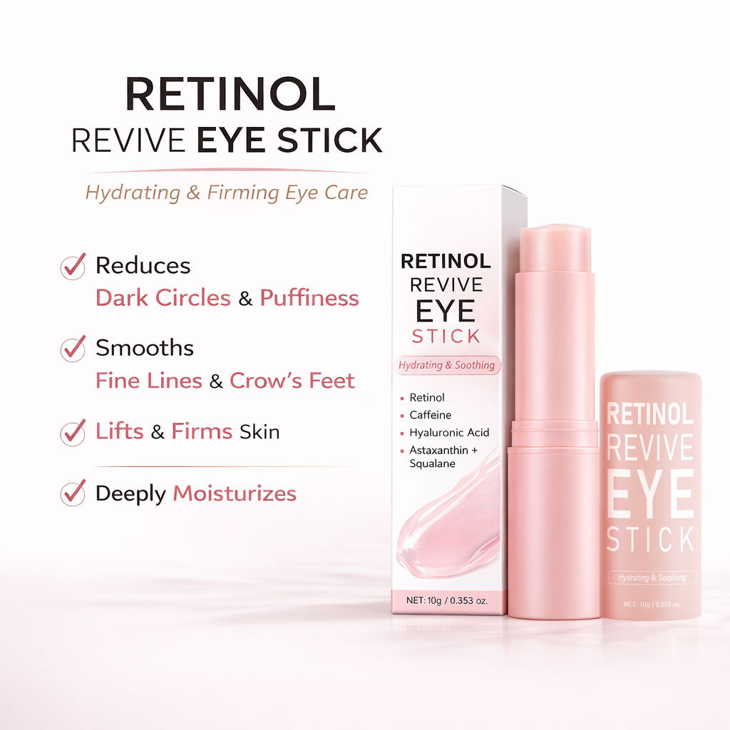 Retinol And Caffeine Eye Cream Stick For Hydrating Soothing And Daily Eye Area Care