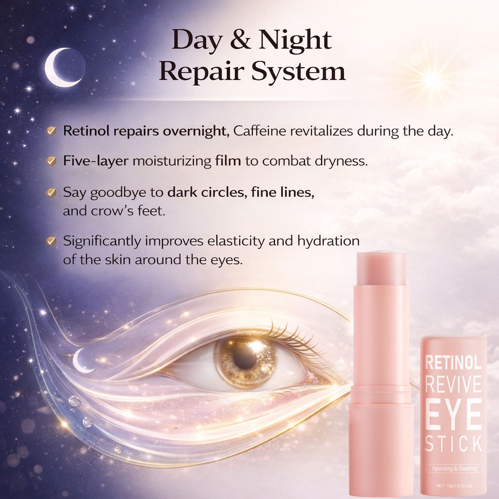 Retinol And Caffeine Eye Cream Stick For Hydrating Soothing And Daily Eye Area Care