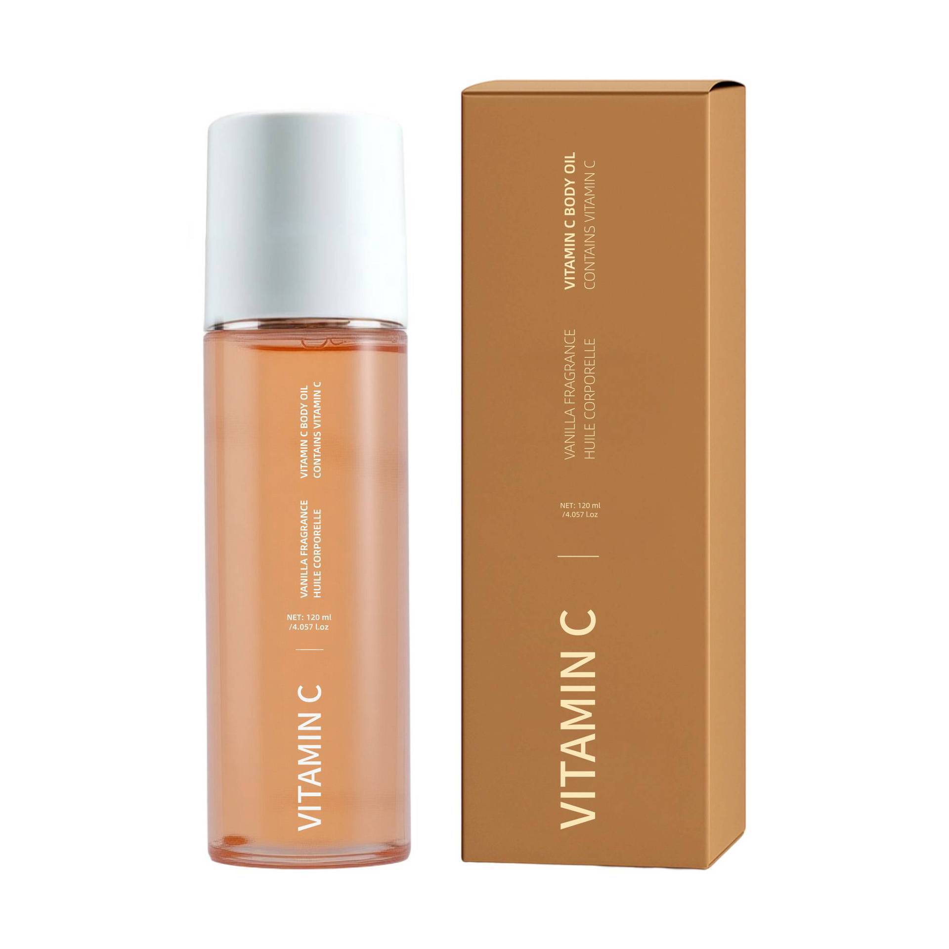 Vitamin C Body Oil Brightening Nourishing For Dry Skin Daily Hydrating Moisturizing After Shower Smoothing Care 120ml