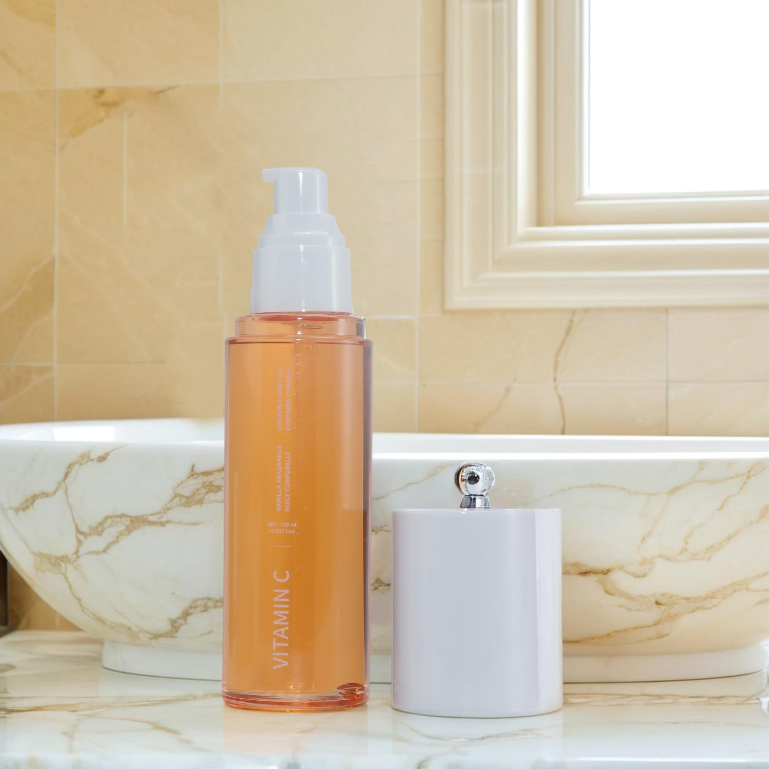 Vitamin C Body Oil Brightening Nourishing For Dry Skin Daily Hydrating Moisturizing After Shower Smoothing Care 120ml