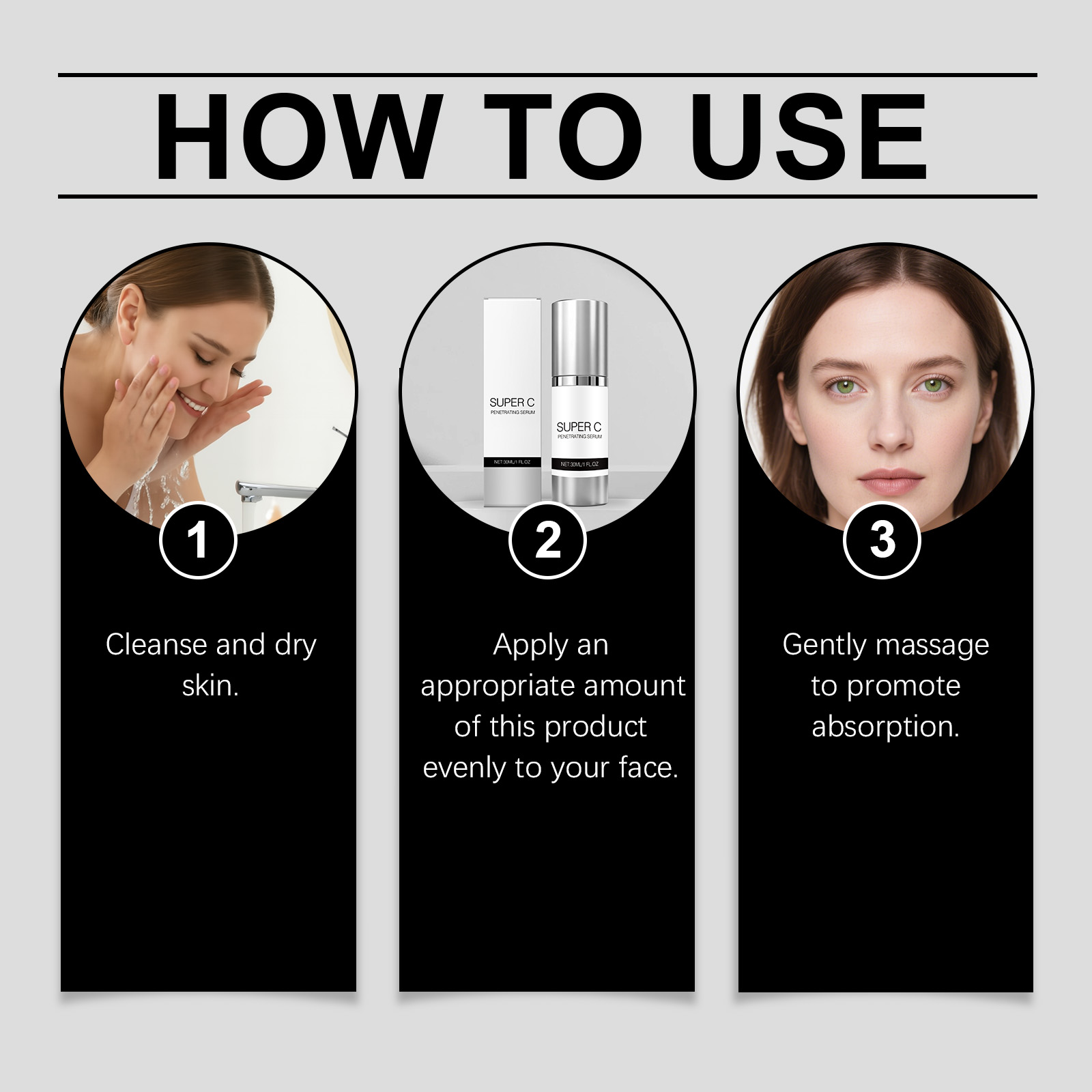Vitamin C Skin Care Essence Liquid Mild Nourishing Hydrating Soft Comfortable Facial Skin Daily Beauty Care