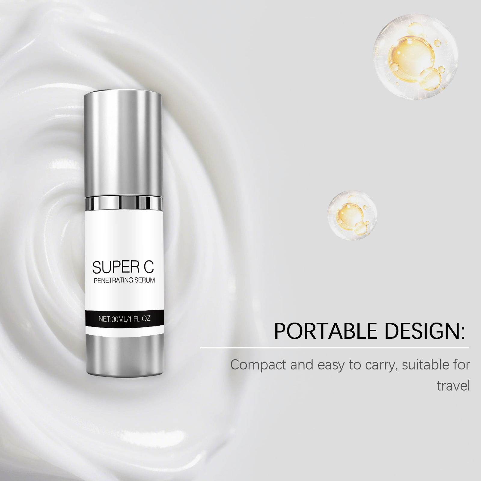 Vitamin C Skin Care Essence Liquid Mild Nourishing Hydrating Soft Comfortable Facial Skin Daily Beauty Care