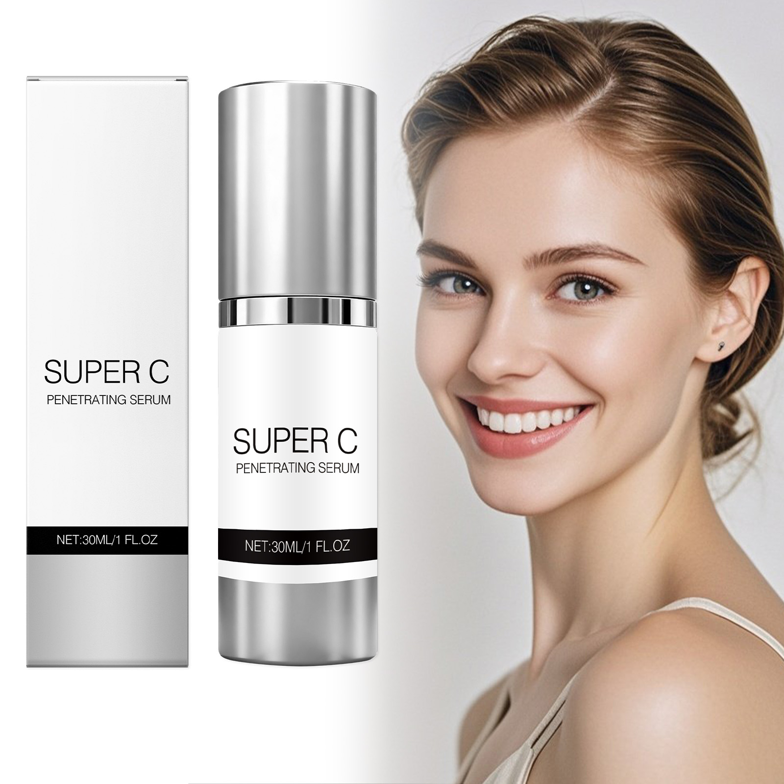 Vitamin C Skin Care Essence Liquid Mild Nourishing Hydrating Soft Comfortable Facial Skin Daily Beauty Care
