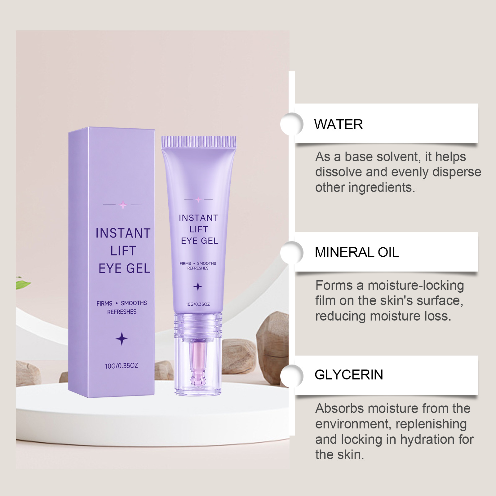 Collagen Eye Cream Mild Moisturizing Light Texture Easy Apply Daily Convenient Skin Care For Orbital