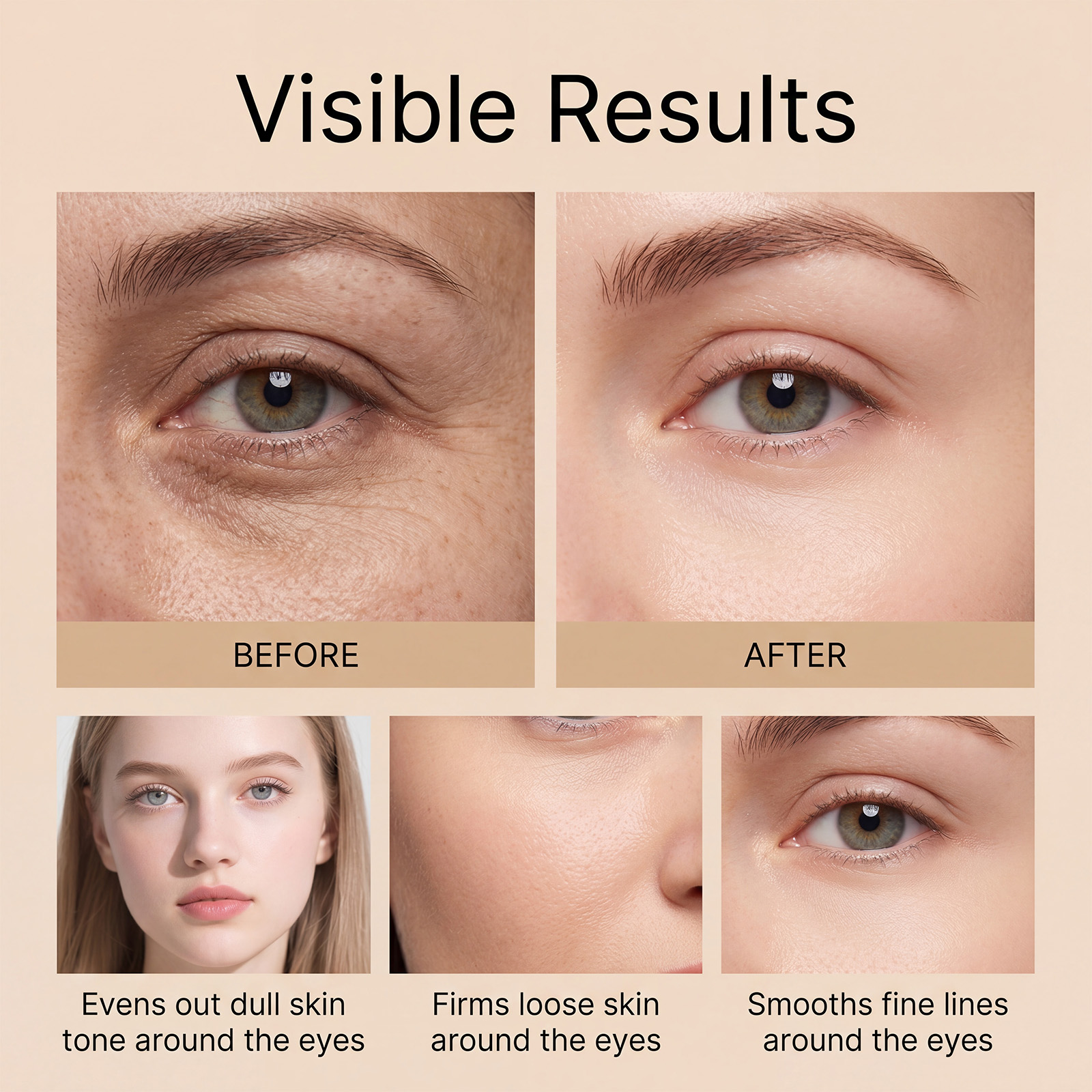 Collagen Eye Cream Mild Moisturizing Light Texture Easy Apply Daily Convenient Skin Care For Orbital