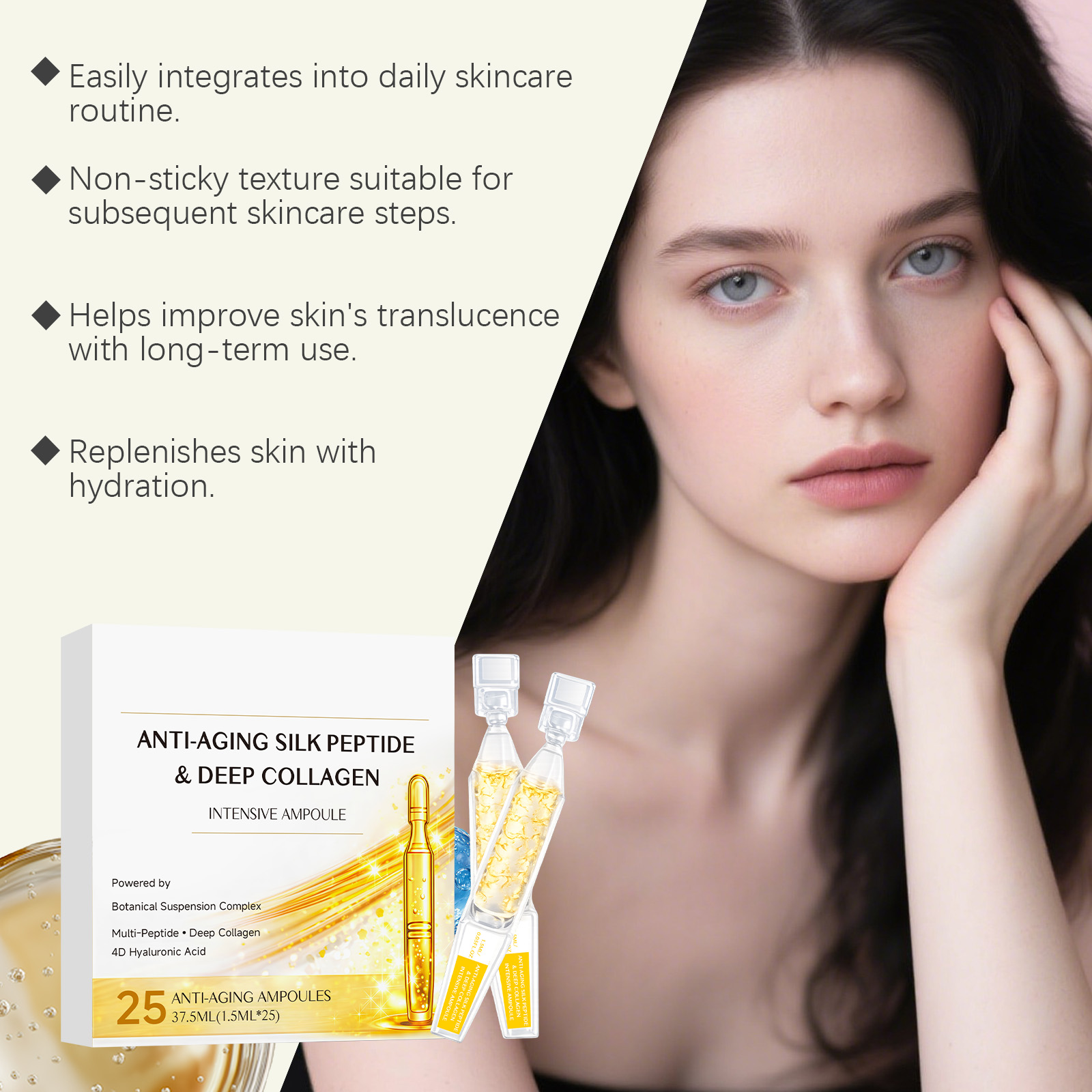 Facial Care Essence Liquid Moisturizing Hydrating Soft Skin Light Texture Mild Daily Face Treatment