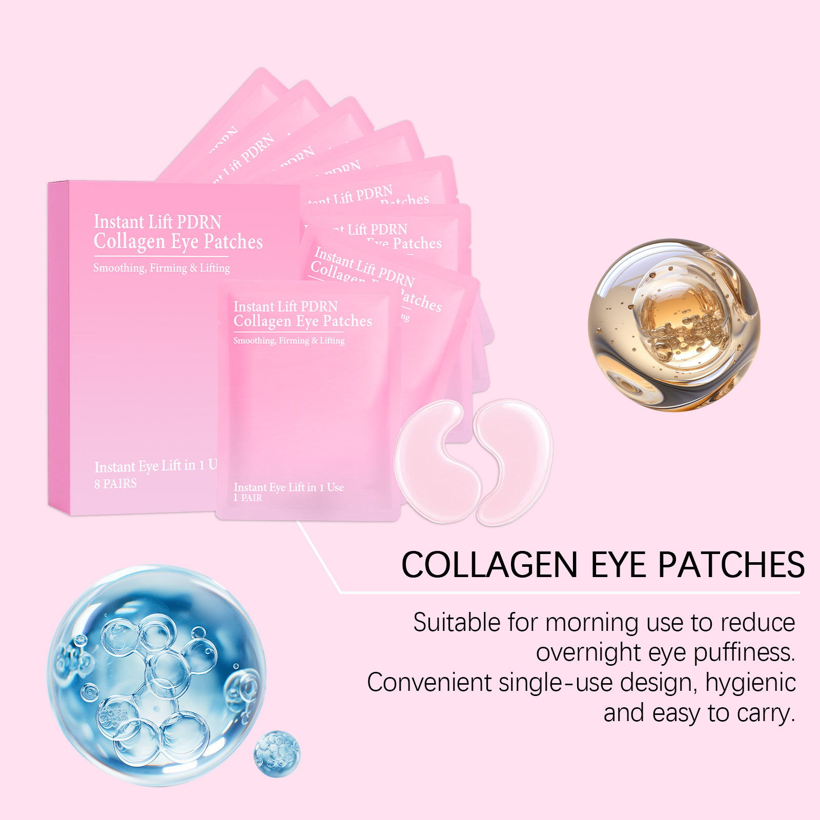 Collagen Eye Mask Mild Gentle Moisturizing Soft Hydrating Brightening Skin Around Eyes Care