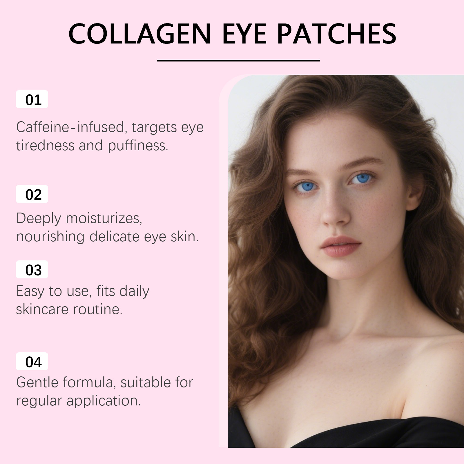 Collagen Eye Mask Mild Gentle Moisturizing Soft Hydrating Brightening Skin Around Eyes Care