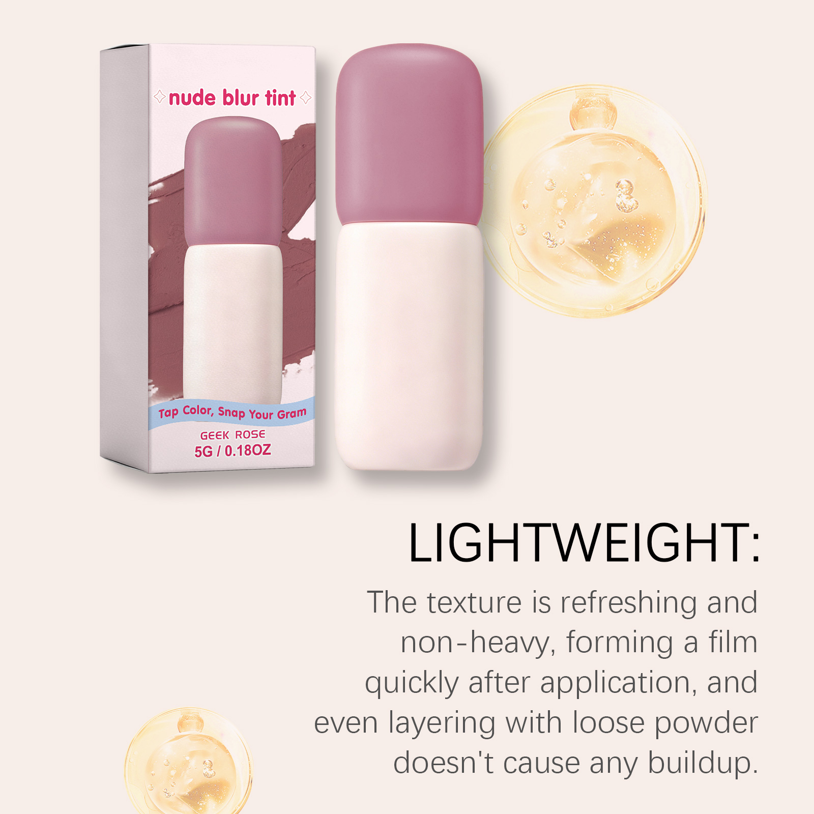 Matte Blush Lip Tint Gray Fig Rose Natural Makeup Effect Long Lasting Moisturizing Hydrating Facial Cosmetics