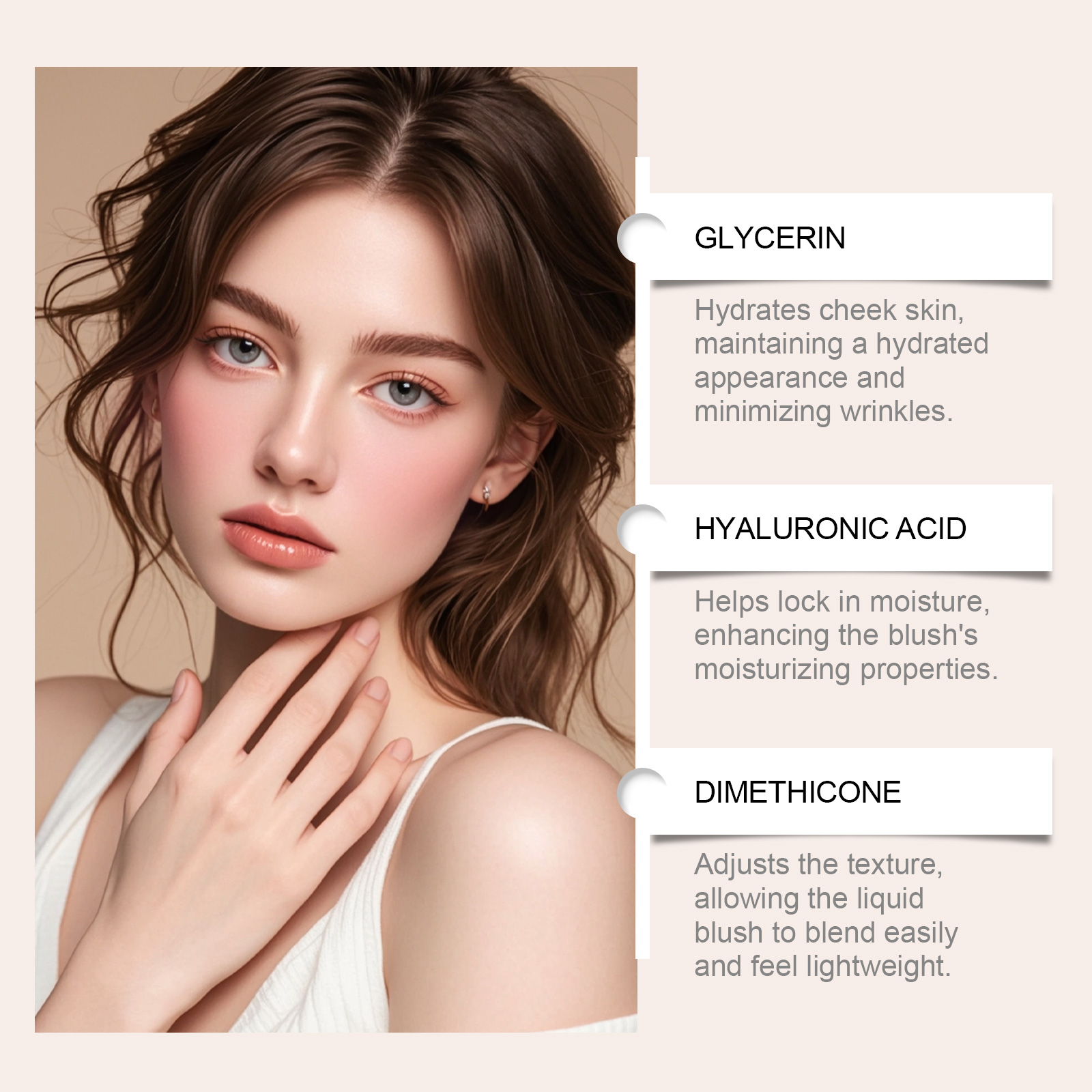 (Lovely Fig) Matte Blush Lip Tint Gray Fig Rose Natural Makeup Effect Long Lasting Moisturizing Hydrating Facial Cosmetics