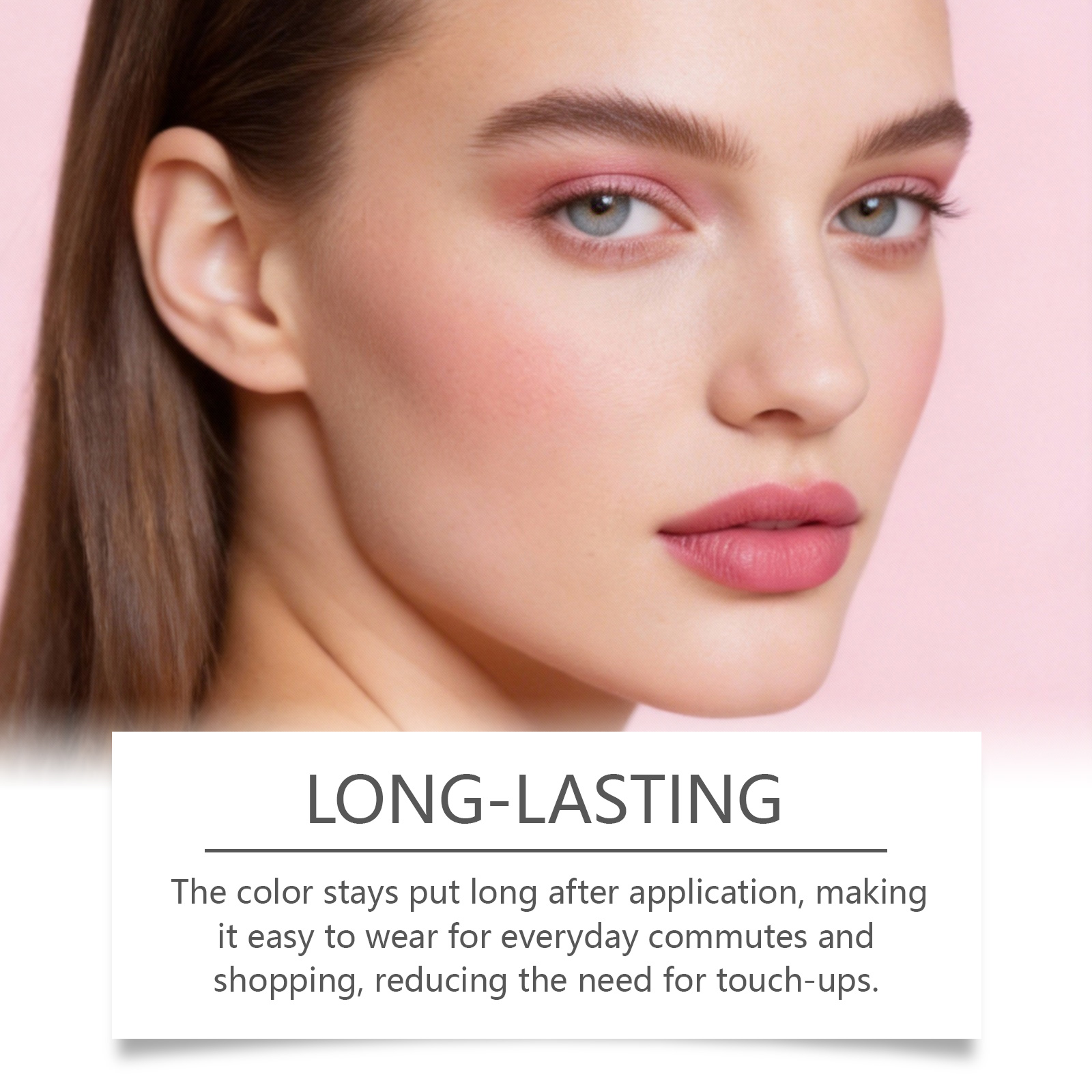 (Lovely Fig) Matte Blush Lip Tint Gray Fig Rose Natural Makeup Effect Long Lasting Moisturizing Hydrating Facial Cosmetics
