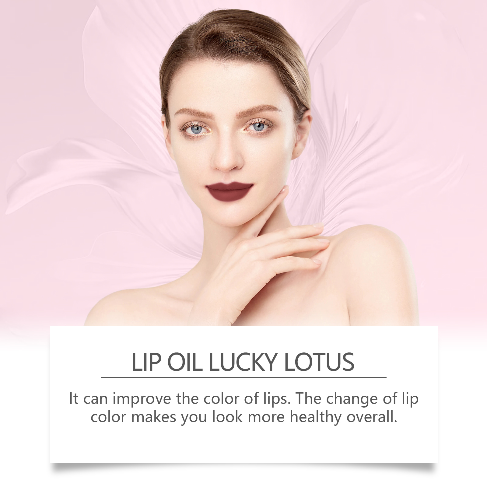 (LUCKY LOTUS) Mirror Gloss Hydrating Lip Oil Nourish Lip Skin Show Glossy Shine Moisturize Lip Care Serum