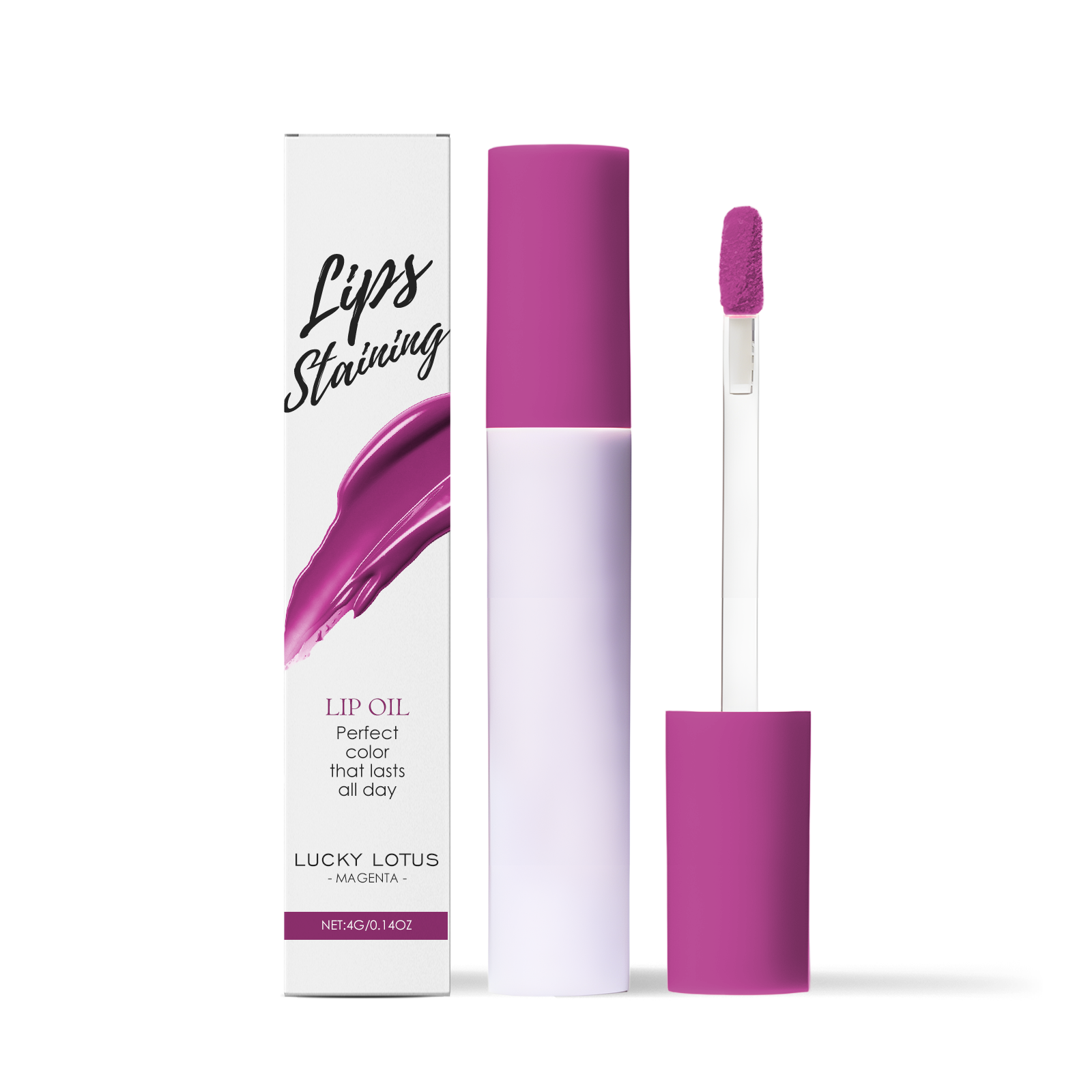 (LUCKY LOTUS) Mirror Gloss Hydrating Lip Oil Nourish Lip Skin Show Glossy Shine Moisturize Lip Care Serum